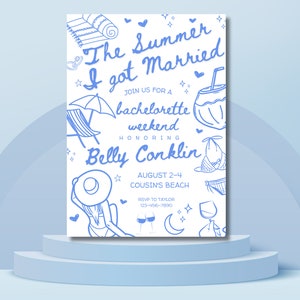 The Summer I Got Married Bachelorette Party Invitation image 1
