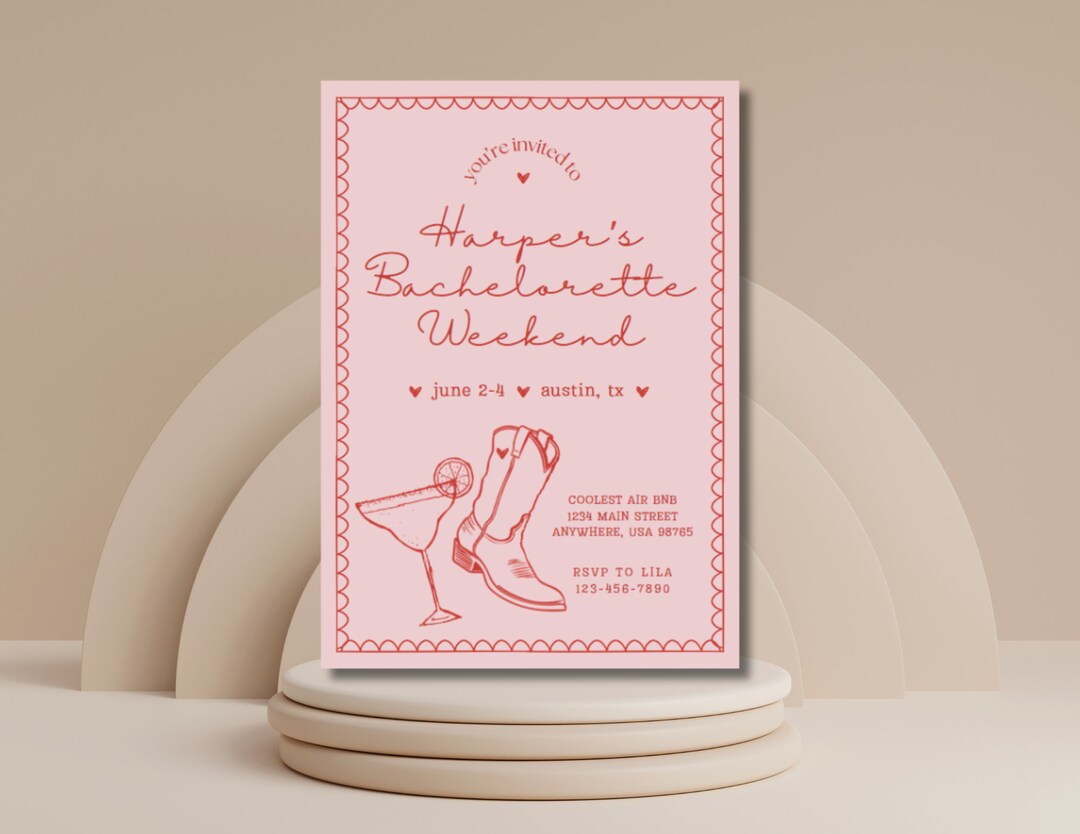 Boot Scootin' Bachelorette Party Invitation - Etsy