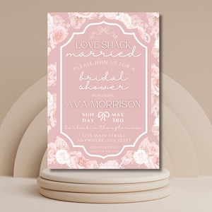 Love Shack Married Bridal Shower Invitation