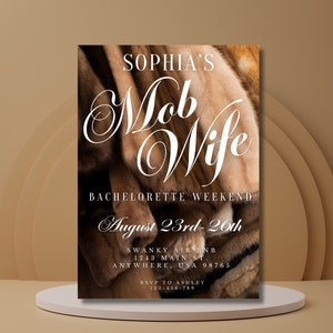 Mob Wife Bachelorette Party Invitation
