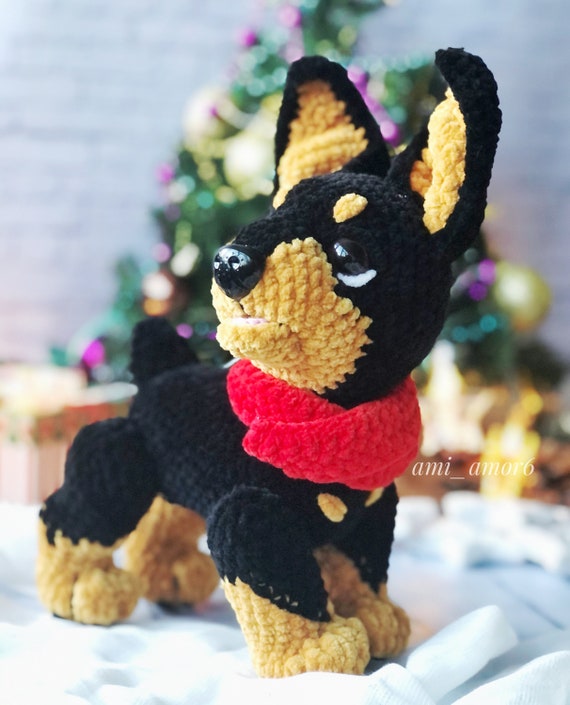 doberman plush toy