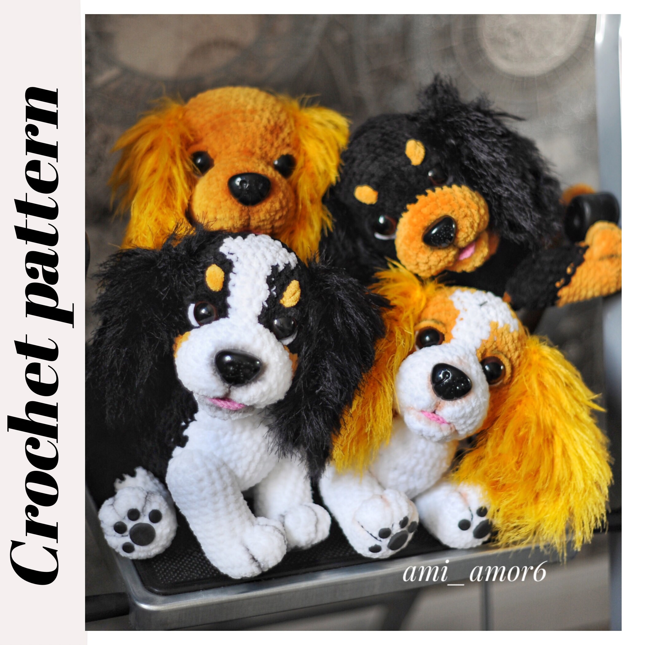 Сavalier King Charles Spaniel Crochet pattern Cocker | Etsy