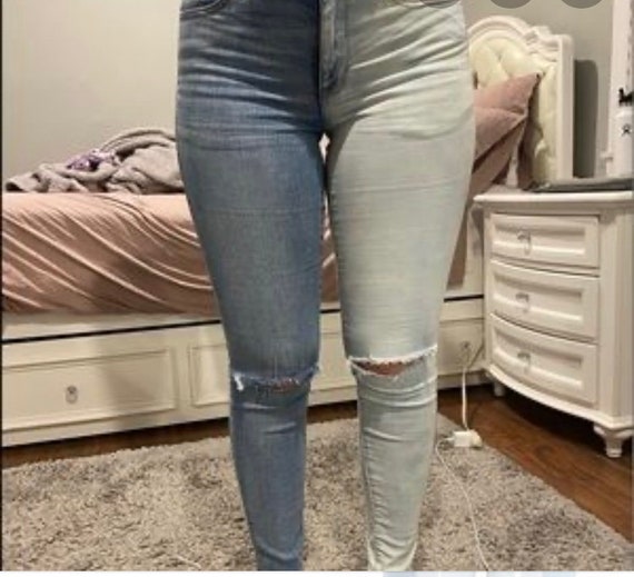 half bleached jeans men