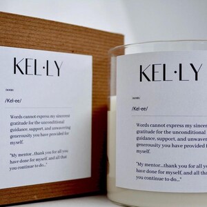 Custom Definition Candle, Name Candles, Personalized Name Candle, Birthday Name Candle, Message Candle