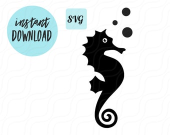 Download Seahorse Bubbles Etsy