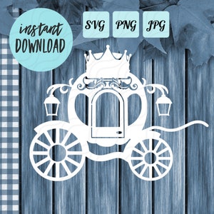 Carrozza di Cenerentola SVG, Carrozza Svg, Papercut Svg, Modello Papercut Svg, Paper Cut Svg, Fiaba SVG, Principessa Svg, Cavallo Svg, Matrimonio