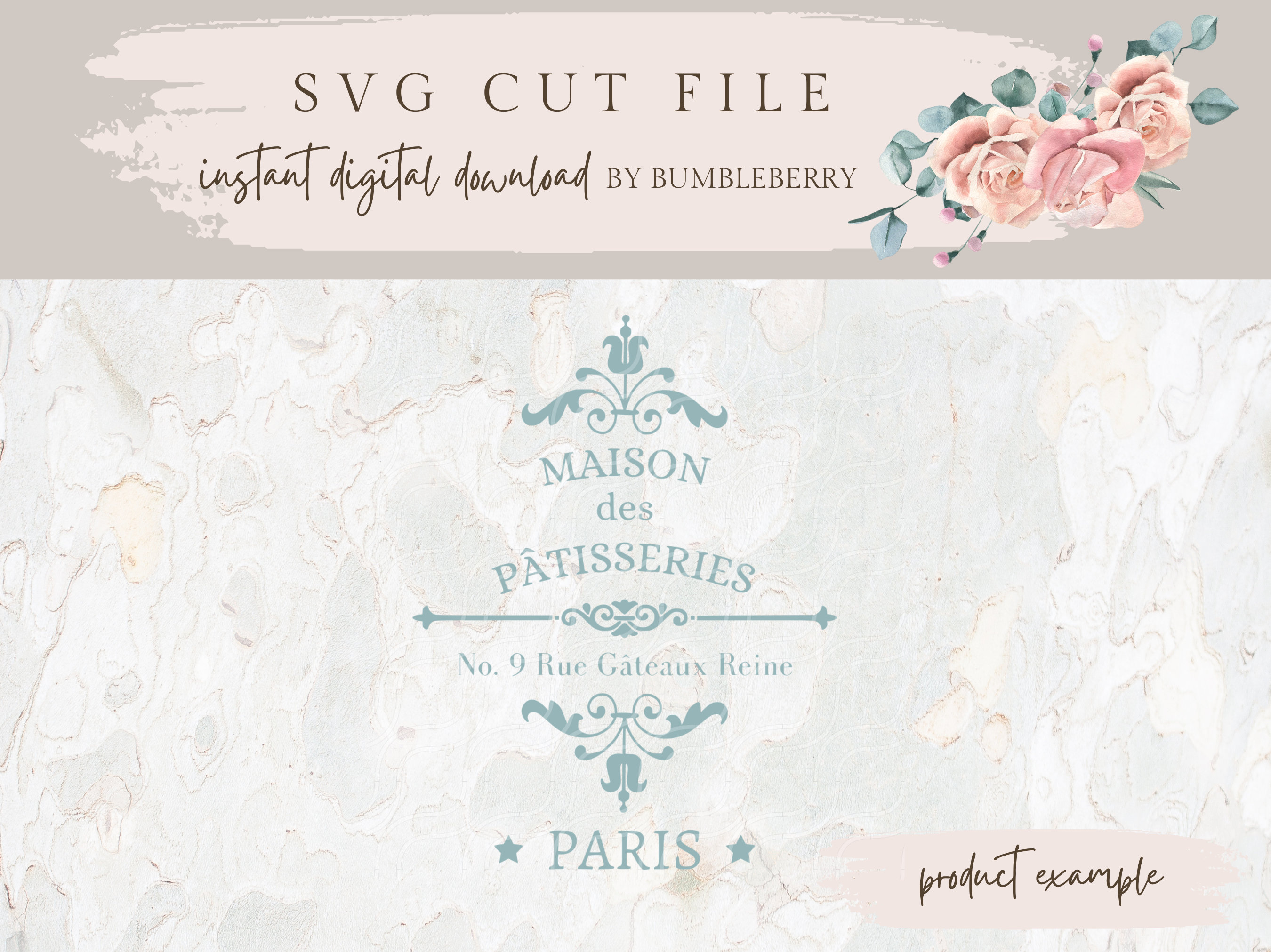 French Sign SVG, Patisserie Svg, Vinyl Cut File, Vintage Label ...