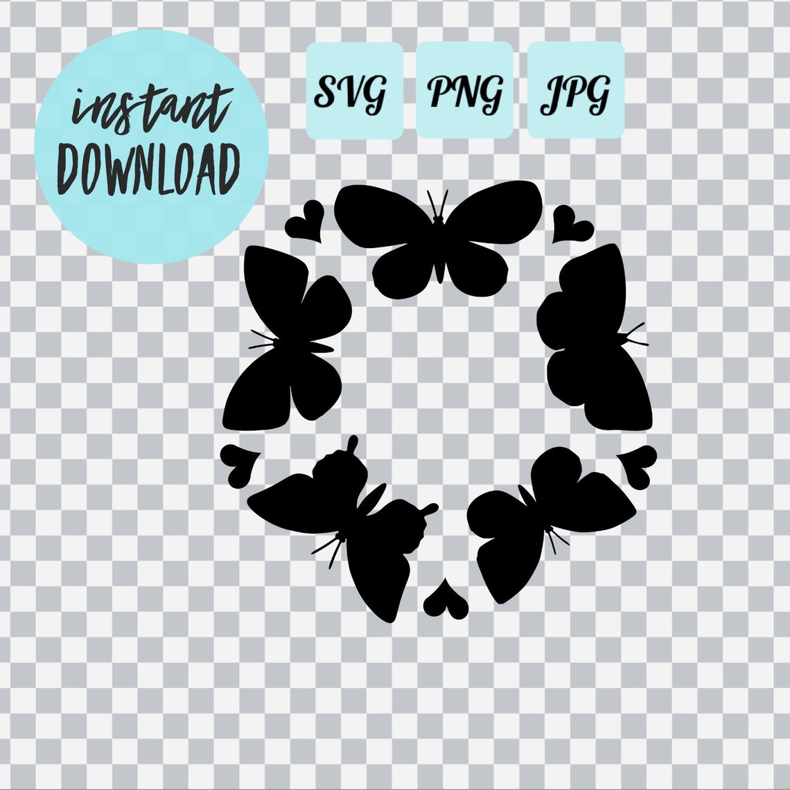 Download Butterfly Circle SVG Butterfly PNG Butterfly Cut File Cold ...