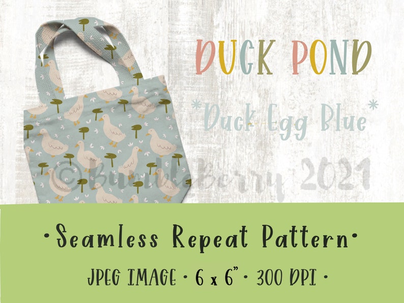 Duck Seamless Pattern, Surface Pattern Repeat Pattern - Digital Fabric ...