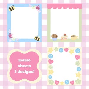 cute memo sheets for journaling