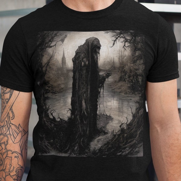 Ghost of the Mire TShirt, Horror Swamp Creature Shirt, Creepy Swamp Monster Tee