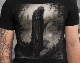 Ghost of the Mire TShirt, Horror Swamp Creature Shirt, Creepy Swamp Monster Tee