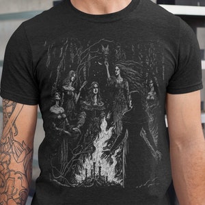 Witches Sabbath TShirt, Black Magic Witches Shirt, Pagan Ritual Tee