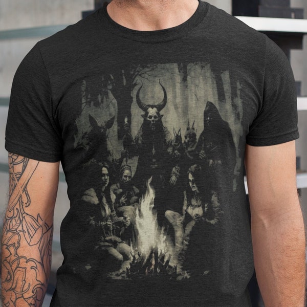 Cult of Baphomet TShirt, Satanic Cult Shirt, Dark Gathering Tee
