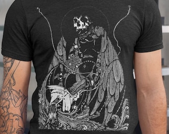 Funeral Doom Skull TShirt, Harry Clarke Shirt, Dekoration in Faust Tee