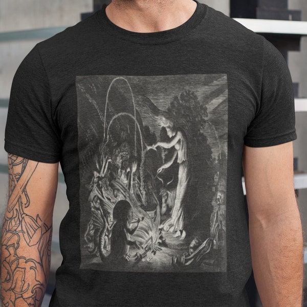 The Sorceress TShirt, Medieval Witchcraft Shirt, Occult Ritual Tee