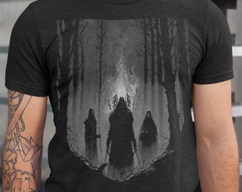 Black Wizard TShirt, Dark Sorcerer Shirt, Dark Congregation Tee