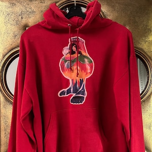 BJORK 2000&#39;s Authentic Rare Vintage Red Volta Hoodie with Back Print