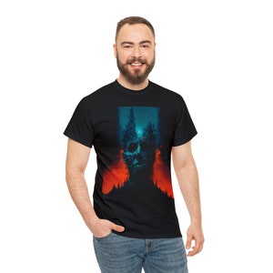 Surreales psychedelisches TShirt, Dark Surrealismus Shirt, Dark Dystopian Portrait Tee Bild 6