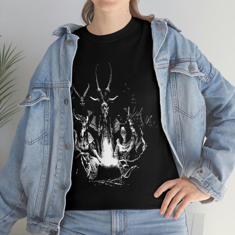 Samhain TShirt, Pagan Witch Ritual Shirt, Black Mass Tee image 8