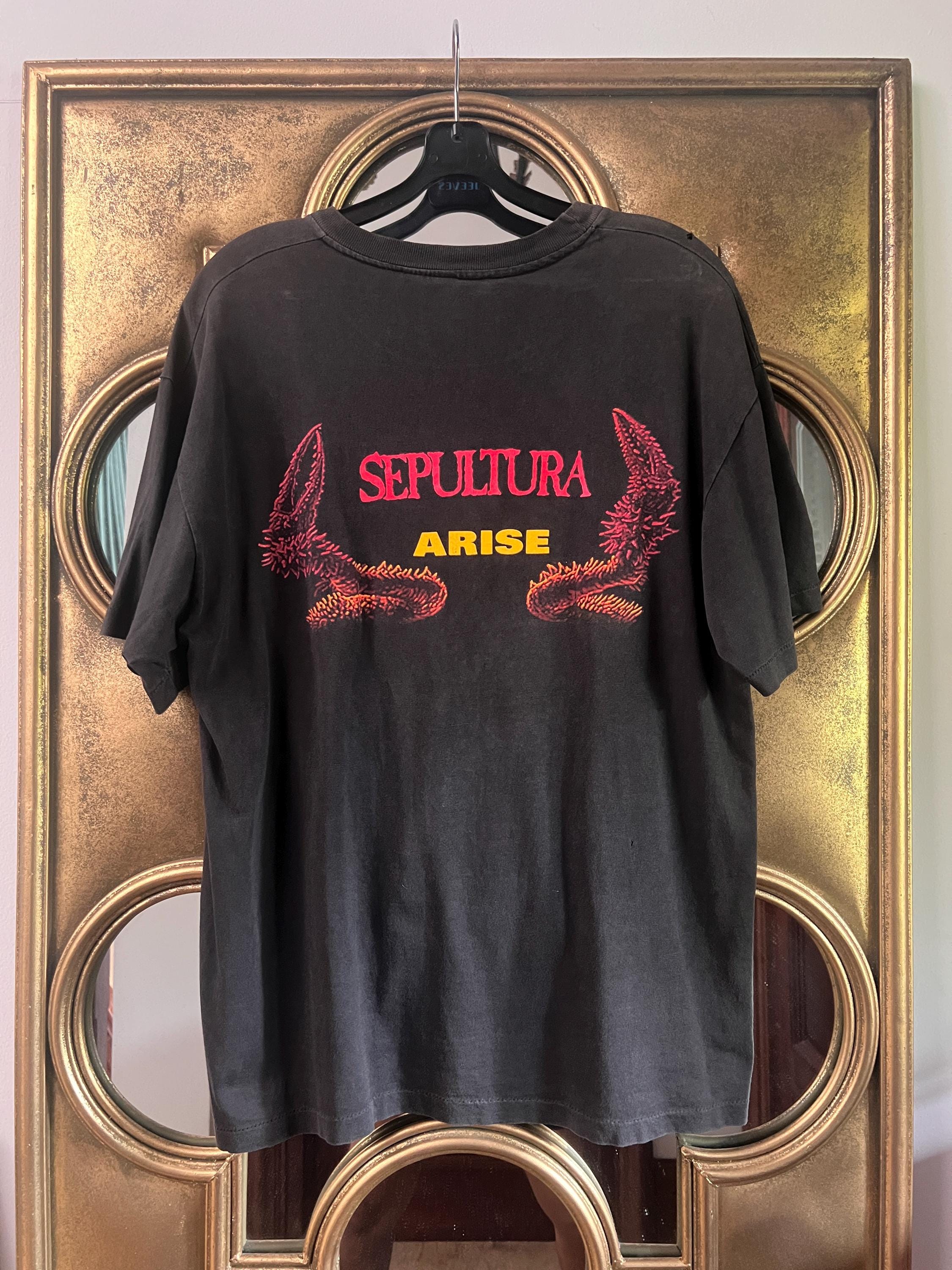 SEPULTURA 1991 Arise Vintage Tshirt With Back Print (single Stitch