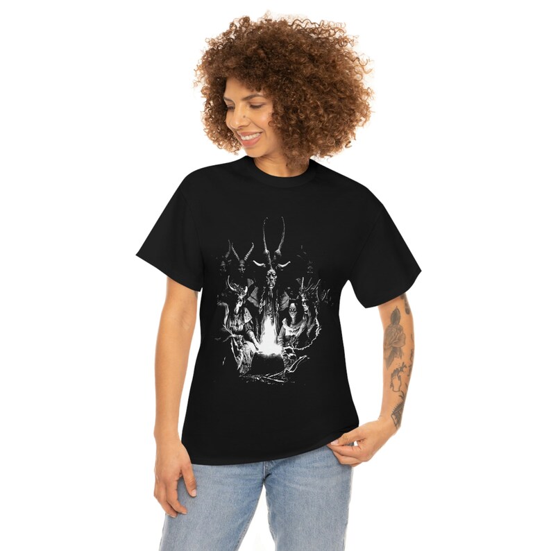 Samhain TShirt, Pagan Witch Ritual Shirt, Black Mass Tee image 4