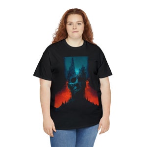 Surreales psychedelisches TShirt, Dark Surrealismus Shirt, Dark Dystopian Portrait Tee Bild 7