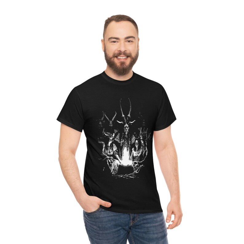 Samhain TShirt, Pagan Witch Ritual Shirt, Black Mass Tee image 6