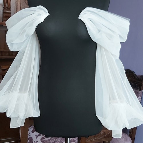 Detachable Tulle Sleeves for Wedding Dress Bicep Bridal Etsy
