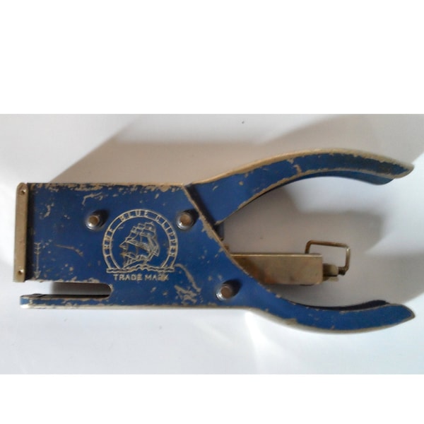 Vintage Hotchkiss No 57 True Blue Clipper Plier Stapler