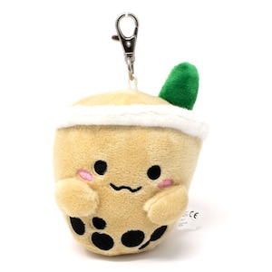 Llavero de peluche con forma de té con leche Boba de 5&quot; (marrón)