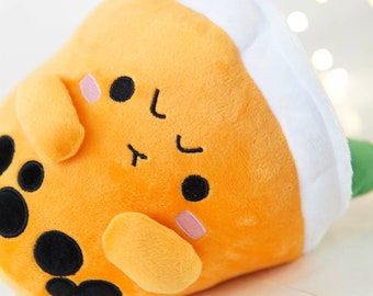 Boba Thai Tea Plush (Orange)