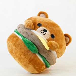 hamburger bear plush