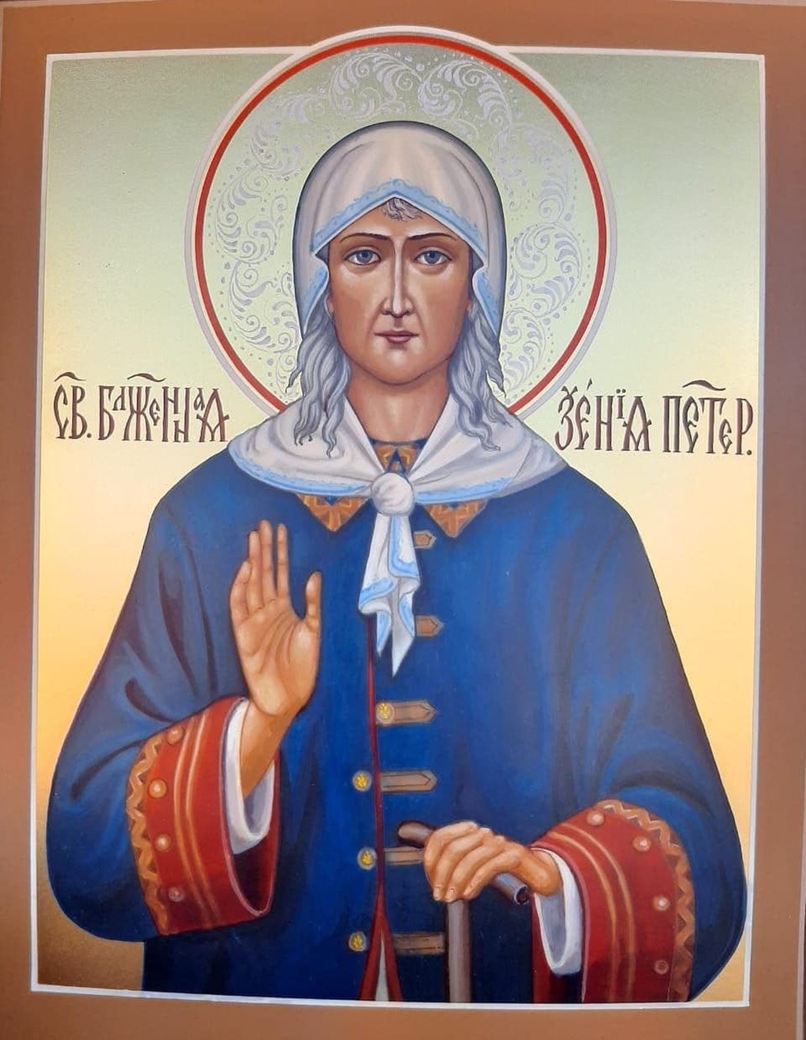 Hand Paint Orthodox Christian Icon Saint Xenia of St. Etsy