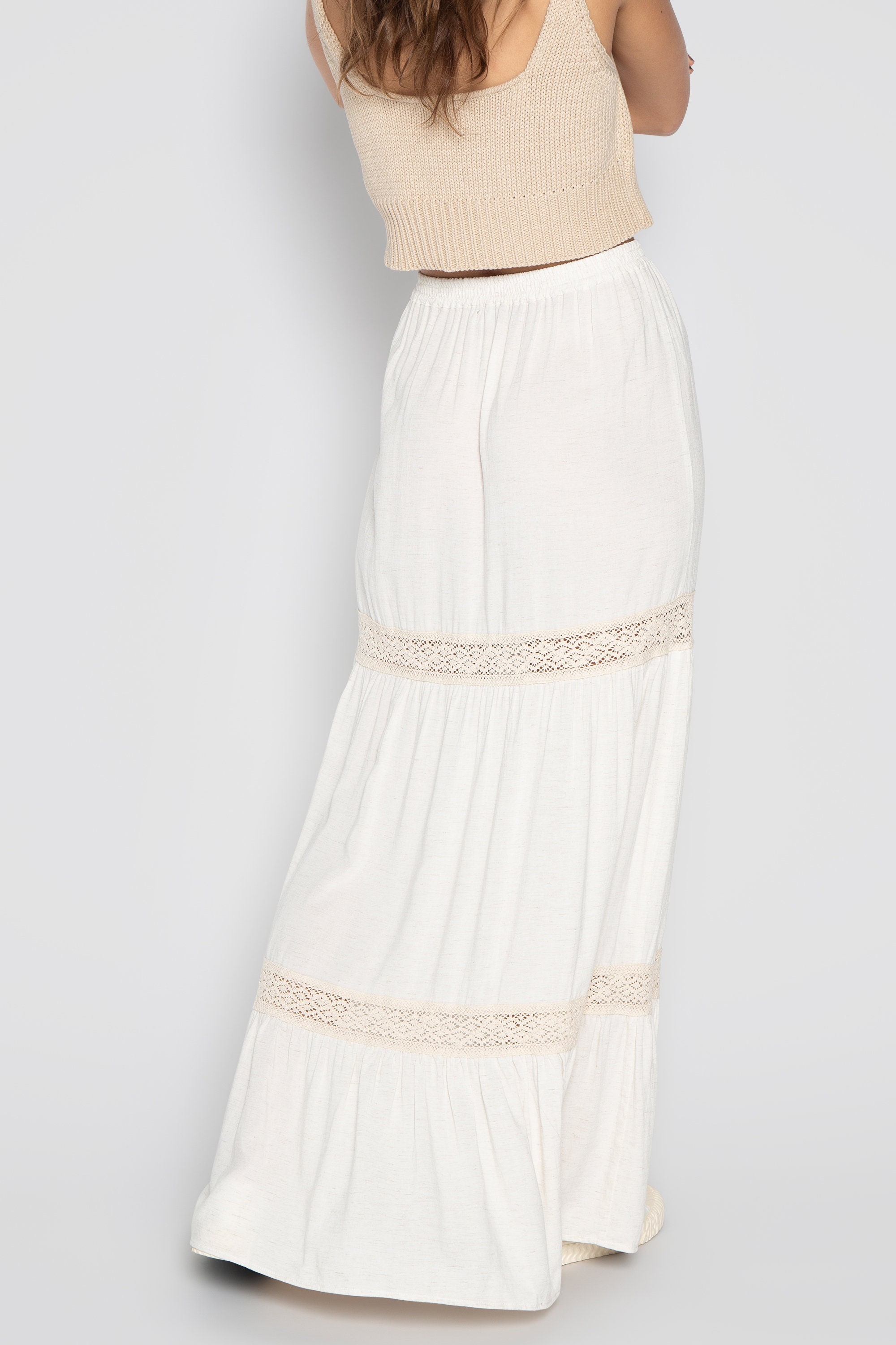 Linen Maxi Skirt White Summer Skirt Goddess Skirt Linen | Etsy