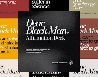 Cartes d'affirmation « Cher homme noir », deck physique