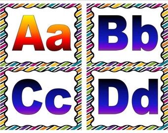 abc flashcards printable abc preschool curriculum alphabet etsy