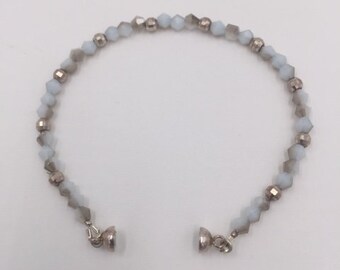 7in 18cm. Lepidochrosite Bracelet Quartz Silver #1487