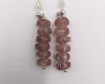 7in 18cm. Lepidochrosite Bracelet Quartz Silver #1487