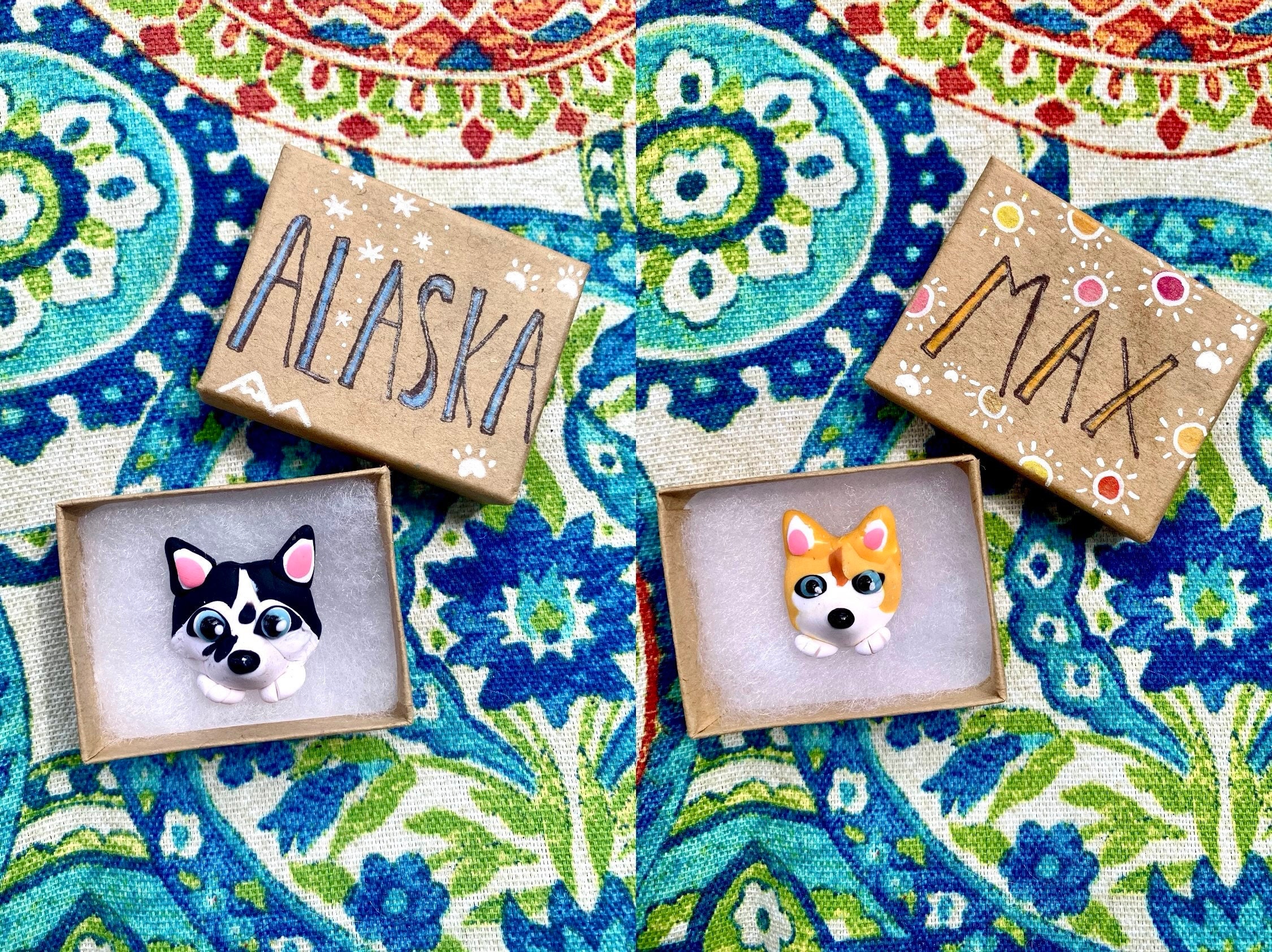 Dog portrait custom handmade polymer clay Etsy