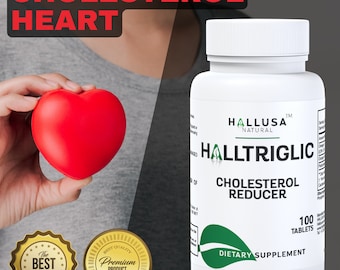 HALLTRIGLIC - Triglycerides & Cholesterol - Cardiovascular Health - 100 Tab