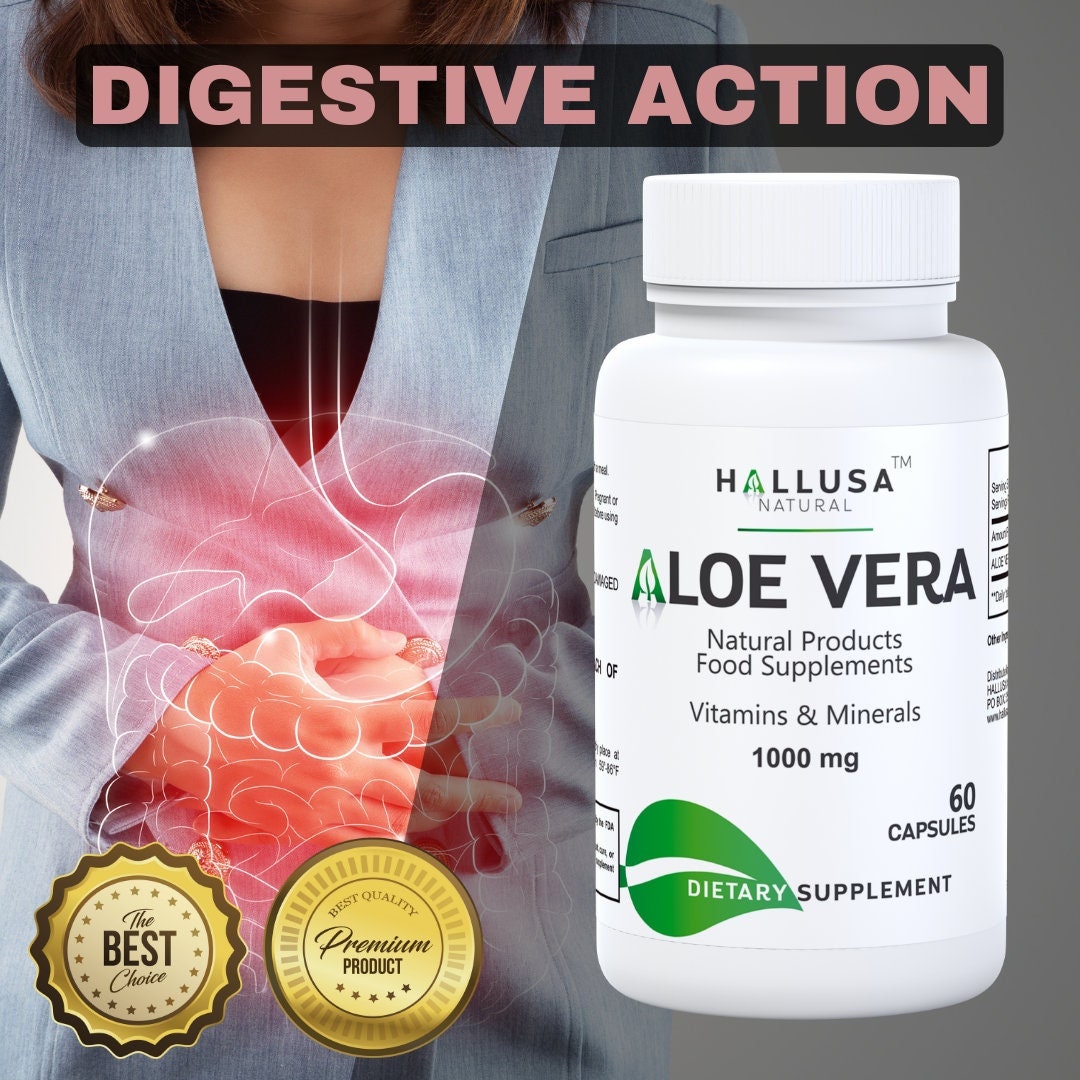 ALOE VERA Digestion Support Healthy Hydrated Skin 60 Etsy
