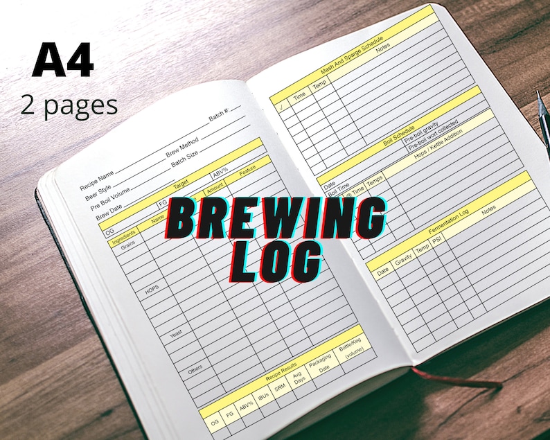 Beer Brewing Journalcraft Beer Recipes Log and Review Beer Tasting