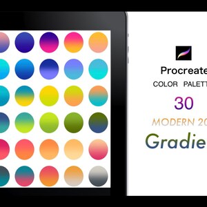 Procreate palette,Color Modern 2021 gradient,Neon Colors Gradient 30 colors,instagram color palette