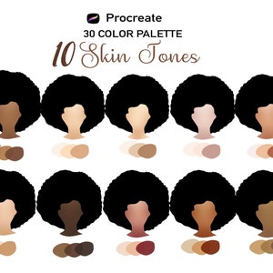 Skin Tones Palette,Skin blending,Skin Shades Digital Color Palette, Procreate Palette