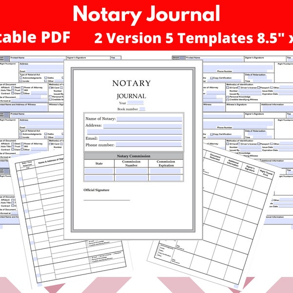 Notary Journal - Etsy