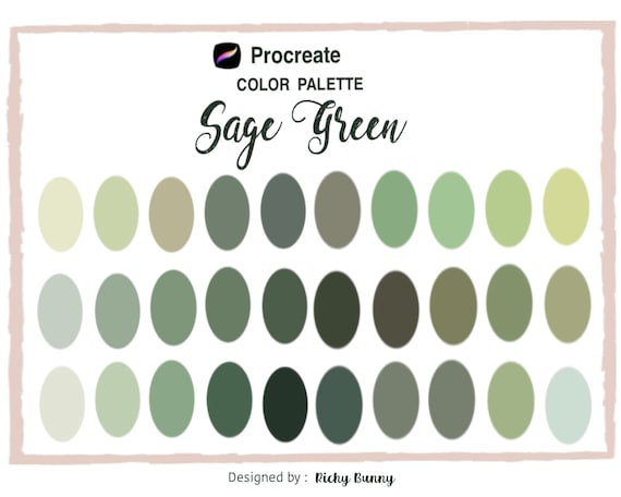 Procreate Color Palettesage Greengarden Colorearth - Etsy