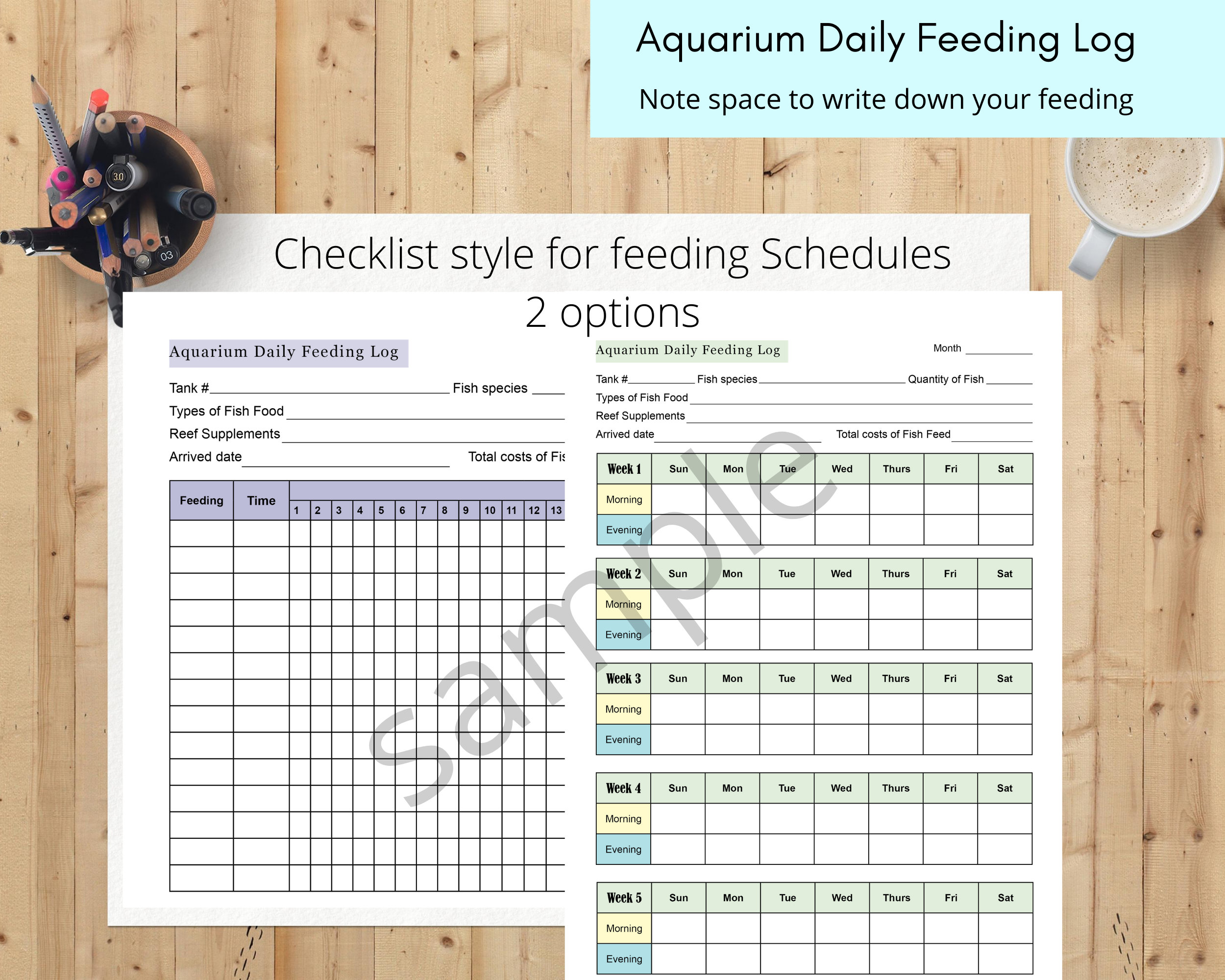 Aquarium Maintenance Log,weekly,monthly,daily Feeding,aquarium Plants