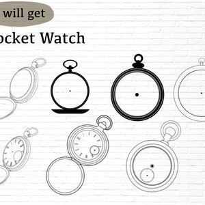 K&ouml;nnte beinhalten: Ein Set mit sieben Taschenuhren, jede mit einem anderen Design. Die Uhren sind alle ge&ouml;ffnet und zeigen das Innenleben der Uhr.