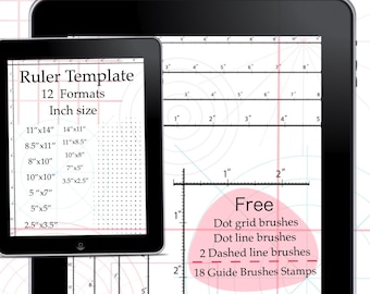 Procrear regla,Plantilla de regla,Procrear pinceles,Sellos de cuadrícula Madara,Herramienta Regla en procrear